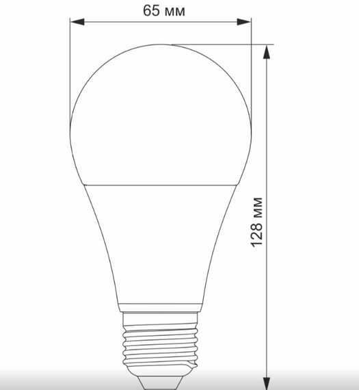 Лампа A65 15W E27 4100К 220V LED Titanum | Зображення 1