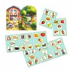 Деревянная настольная игра "Дикие и домашние животные" Ubumblebees (ПСФ021) PSF021 сортер-комодик