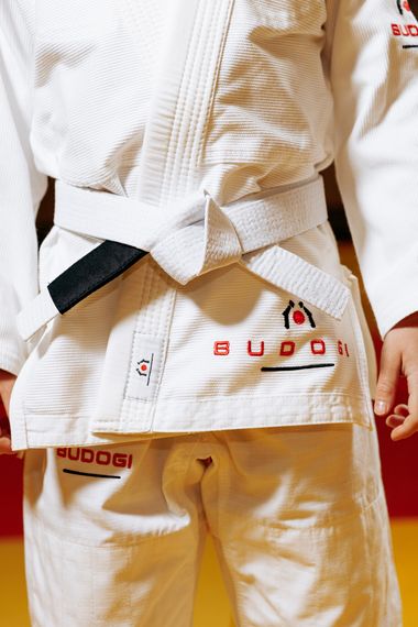 Біле дитяче кімоно для хлопчиків, джиу-джитсу, TM BUDOGI, зріст 130 см, щільність 350 гр/м.кв. | Зображення 2
