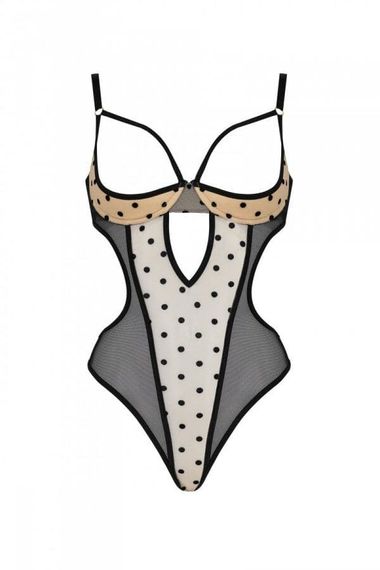 Боді Passion MARINA BODY Чорно-бежеве S/M | Зображення 2