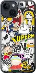 Чехол на iPhone 14 Popular logos из силикона FCh_095471
