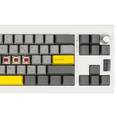 Клавиатура Epomaker Shadow-X 70 Mulan Switch Hot-Swap LCD Screen RGB Wireless/Bluetooth/USB UA White (SHX-W-M) | Зображення 7