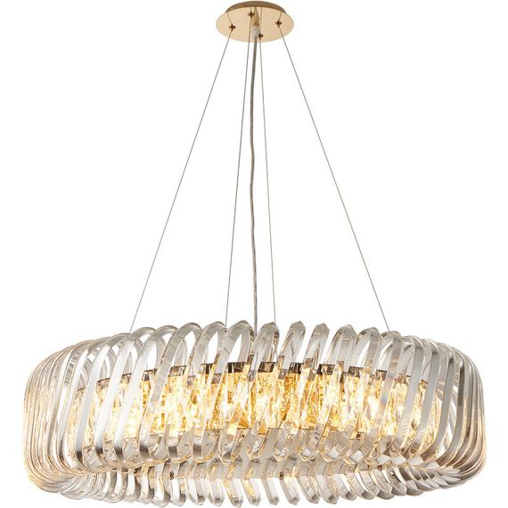 Люстра підвісна на 8 лампочок 26407 Золото 30-130х80х80 см. | Зображення 4