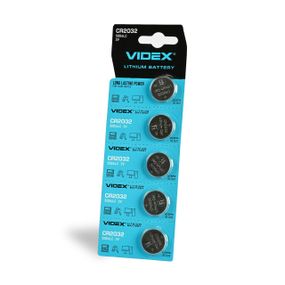 Литиевая батарейка Videx CR2032, 5 шт., в блистере