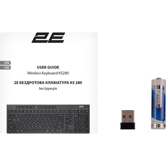 Клавіатура 2E KS280 Wireless/Bluetooth Black-Gray (2E-KS280WBGR_UA) | Зображення 8