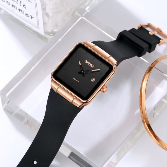 Класичний жіночий годинник Skmei 2173RGBK Rose Gold-Black | Зображення 4