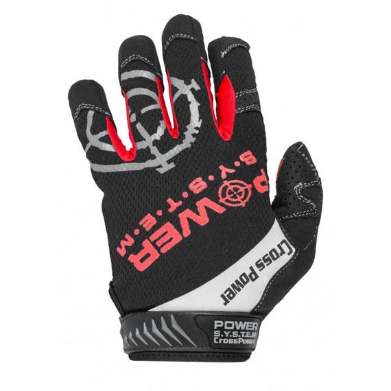 Рукавички для кросфіту з довгим пальцем Power System PS-2860 Cross Power Black/Red M | Зображення 5