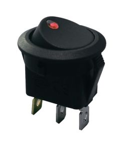 Переключатель KCD1-8-101EN R/B 220V 1 клавиша красный круглый с подсветкой Ny95500749