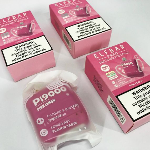 Elf Bar Pi9000 смак Малина Лимон (Pink Lemon) (ws51411-2) | Зображення 1