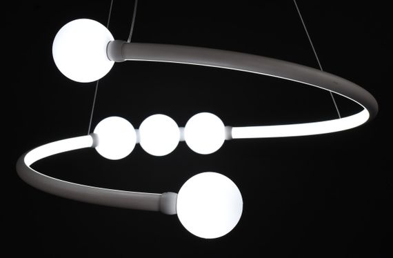 Люстра світлодіодна підвісна LED світильник для квартири на стелю лед 27563 Білий 25-90х60х60 см. | Зображення 8