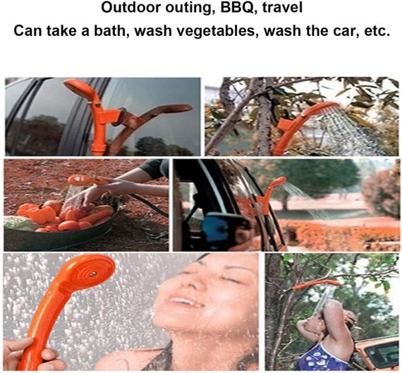 Портативний душ для кемпінгу 3,8 л/хв, з 12V насосом для автомобільного прикурювача, душ для походів і подорожей | Зображення 6