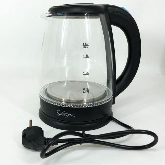Електронний чайник Suntera EKB-322B чорний Хороший електричний чайник Чайники OG-819 з підсвічуванням | Зображення 3