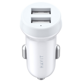Автомобільний зарядний пристрій Havit HV-CC2008 2USB білий