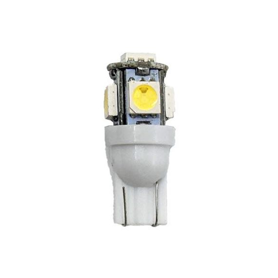 LED Лампа безцокольна T10 W5W 12V-5050-5smd (повороти, габарити, підсвітка номера) | Зображення 1