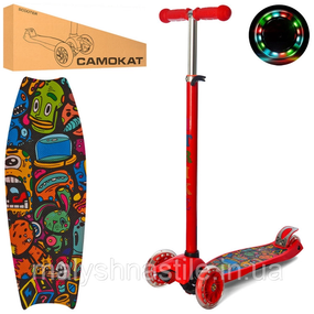 Самокат детский MAXI iTrike JR 3-055-1-R с подсветкой