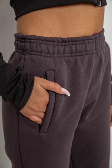 Спортивные штаны женские на флисе, цвет коричневый, 238R58641-2 | Зображення 4