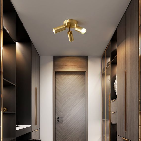 Люстра стельова на 3 лампочки 26658 Латунь 15х15х20 см. | Зображення 2