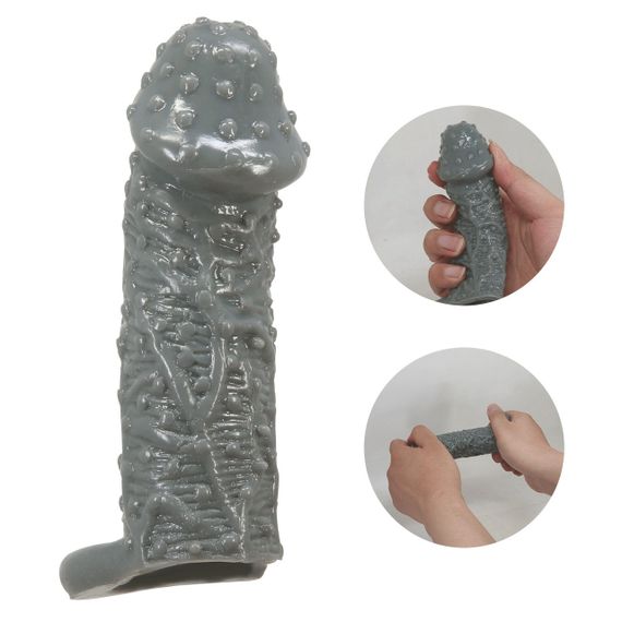 Насадка - презерватив Brave Man, BI-016013-2 ( сіра ) Sex Aura | Зображення 2