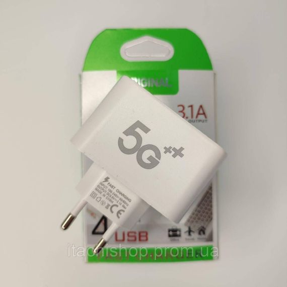 Зарядное устройство на 4 USB ORIGINAL 3.14 5G FAST CHARGER (500) | Зображення 1