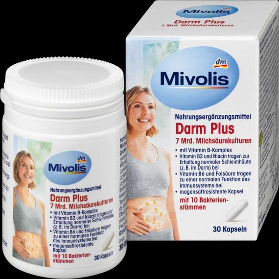 Пробиотик "Mivolis" с 7 миллиардами бифидобактерий для кишечника и работы иммунной системы, 30 шт., Германия