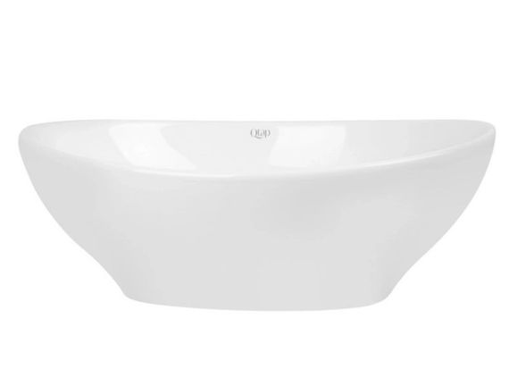 Комплект Qtap Dove: Раковина накладна овальна 415x340x140 мм White + Донний клапан PU02 (QT06113078WN47308) | Зображення 5