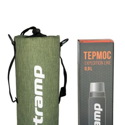 Чехол для термоса Tramp TRA-290-olive-melange 0.9 л оливковый | Зображення 1