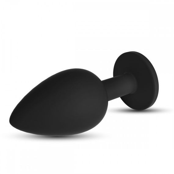 Анальная пробка Cuore Crushious, со сменными кристаллами, силиконовая, черная, 7 х 2.7 см, размер S sexstyle | Зображення 4