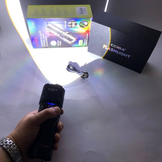 Портативный фонарь с функцией зарядки CB-B53-TG, Тактический сверхъяркий светодиодный фонарь AL-39 | Зображення 2