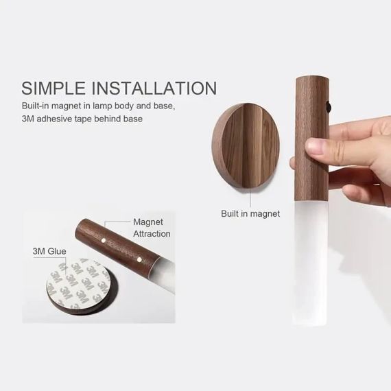 Лампа, світильник LED з датчиком руху та вбудованим акумулятором на 500Mah Induction lamp | Зображення 4