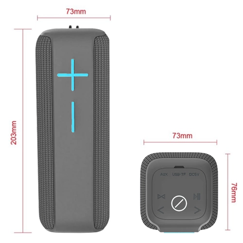 Портативна бездротова блютуз колонка Hopestar P15 Grey | Зображення 5