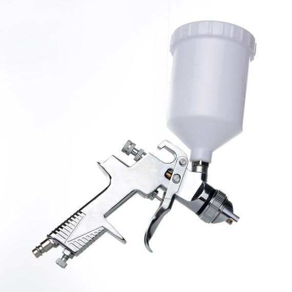 Фарборозпилювач HVLP Ø1,3 мм у/б пласт. 600 мл (хром) APRO 8500341 | Зображення 1