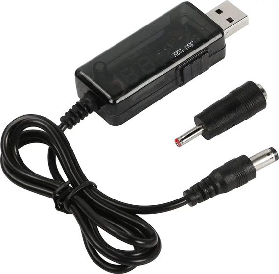 Кабель перехідник підвищувальний USB 5V to DC 5.5*2.1 9 V і 12 V (0,8 м) | Зображення 4