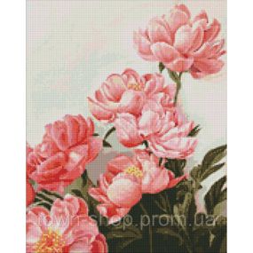 Алмазная мозаика "Букет розовых пионов" ©ArtAlekhina Идейка AMO7274 40х50 см