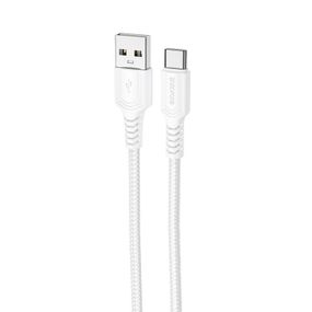 Дата кабель Borofone BX116 Certain USB to Type-C 3A (1m) White