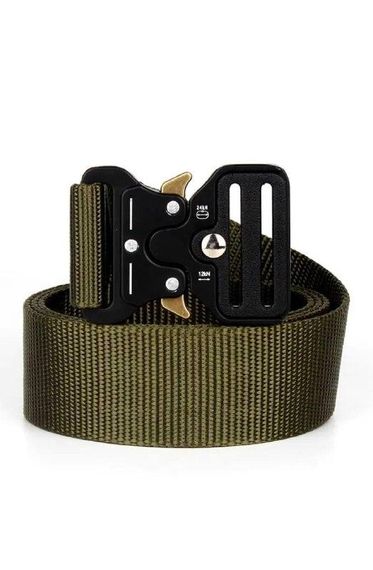 Армійський Ремінь Чорний! Військовий ремінь Турецький з металевою пряжкою кобра!   знижка | Зображення 3