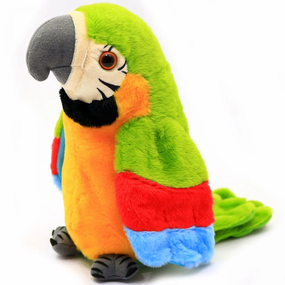 Интерактивная игрушка Говорящий Попугай - повторюха Зелёный