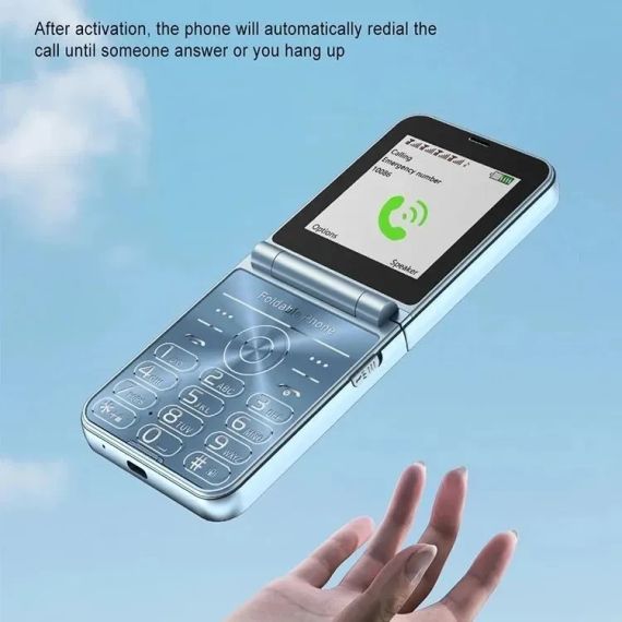 Кнопочный мобильный телефон раскладушка AIEK I15 Max на 4 сим карты Blue | Зображення 3