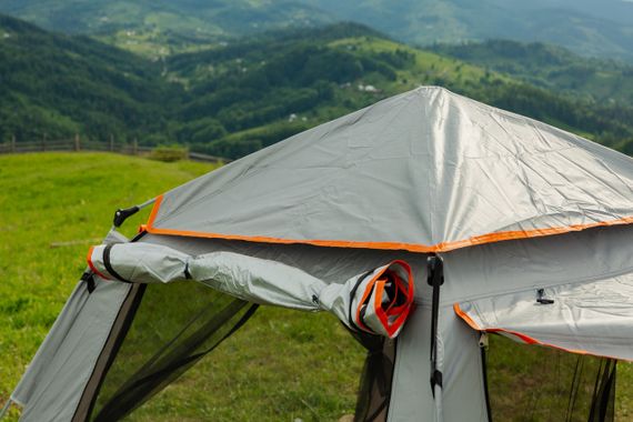 Палатка туристическая 2 человека 200*200*145 см, серый | Зображення 7
