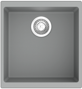 Гранітна мийка Fabiano Navio 43x46 Grey Metallic 8221.301.1700