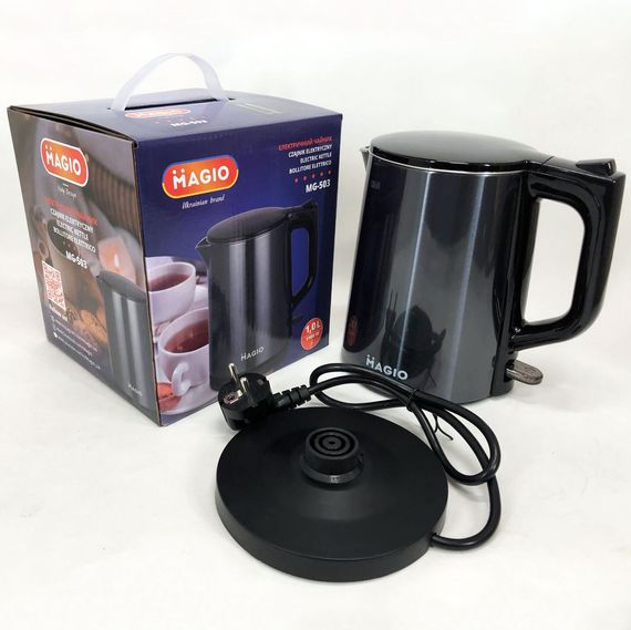 Чайник електричний MAGIO MG-503 1100 Вт, гарний електричний чайник, чайник електро, безшумний чайник | Зображення 3
