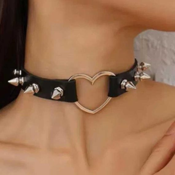 БДСМ чокер із серцем і шипами Чорний — Садо-мазо | Зображення 1