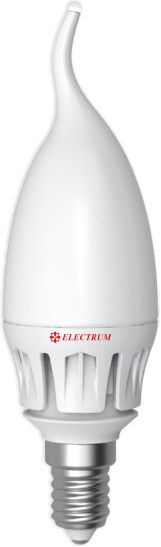 LED лампа E14 Electrum свеча на ветру 6W(520Lm) 2700K AL LC-16 алюм. корп.