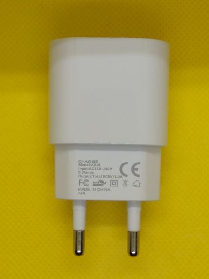 Сетевое зарядное устройство Aspor A818 LED USB 1A | Зображення 1