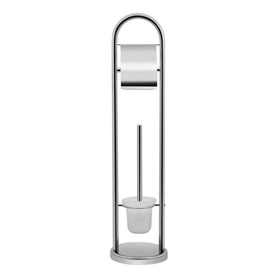 Ершик напольный с держателем для туалетной бумаги Lidz (CRM)-121.05.07