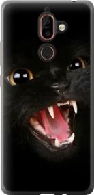 Чехол на Nokia 7 Plus Чёрная кошка из пластика FCh_048736