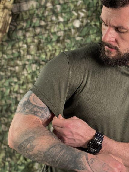 Тактична потоотвідна футболка Донецька область oliva ДЛ7397 | Зображення 4