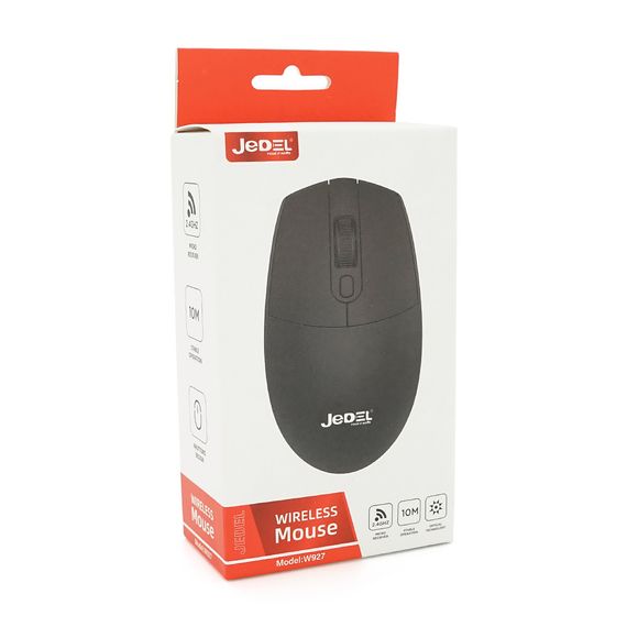 Миша бездротова JEDEL W927, 1000DPI, Black, 2.4GHZ, Box | Зображення 1