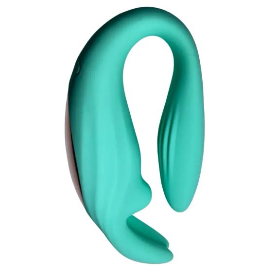 Вібратор для пар у формі зайця Passion Play з пультом, бірюзовий sexstyle | Зображення 3