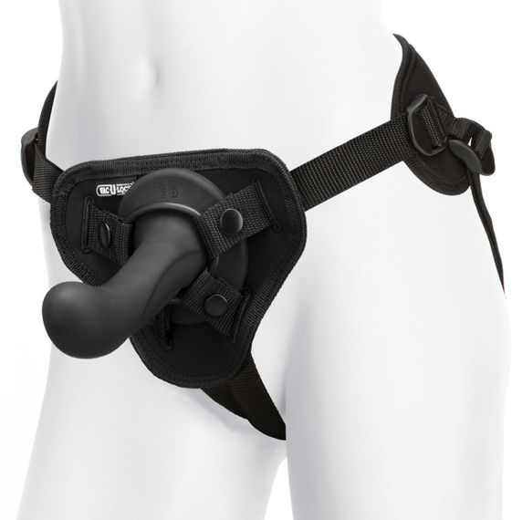 Страпон с вибрирующим адаптером G-Spot Vibrating Pleasure Set с дистанционным пультом, черный Sex Aura | Зображення 2