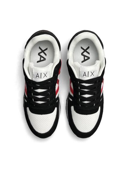 Мужские кроссовки  Armani Exchange Black White Red весна / лето / осень A4139 42 26 | Зображення 4